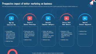 Prospective Impact Of Twitter Marketing On Business Using Twitter For Digital Promotions