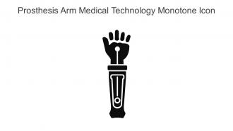 Prosthesis Arm Medical Technology Monotone Icon In Powerpoint Pptx Png And Editable Eps Format