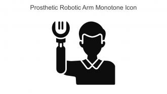 Prosthetic Robotic Arm Monotone Icon In Powerpoint Pptx Png And Editable Eps Format
