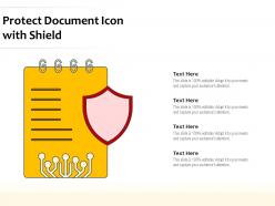 Protect document icon with shield
