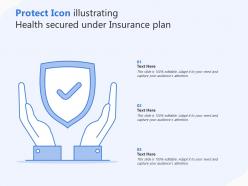 Protect icon illustrating health secured under insurance plan
