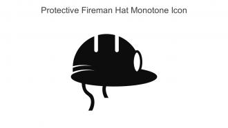 Protective Fireman Hat Monotone Icon In Powerpoint Pptx Png And Editable Eps Format