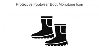 Protective Footwear Boot Monotone Icon In Powerpoint Pptx Png And Editable Eps Format