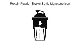 Protein Powder Shaker Bottle Monotone Icon In Powerpoint Pptx Png And Editable Eps Format