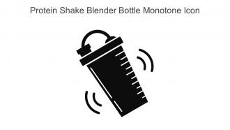 Protein Shake Blender Bottle Monotone Icon In Powerpoint Pptx Png And Editable Eps Format