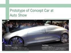 Prototype of concept car at auto show