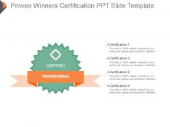 Proven winners certification ppt slide template