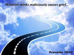 Proverbs 10 10 whoever winks maliciously causes powerpoint church sermon