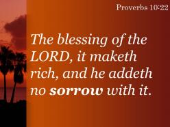 Proverbs 10 22 the blessing of the lord brings powerpoint church sermon