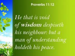 Proverbs 11 12 those who have understanding hold their powerpoint church sermon