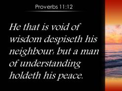 Proverbs 11 12 who have understanding hold their tongues powerpoint church sermon