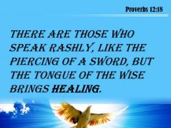 Proverbs 12 18 the tongue of the wise powerpoint church sermon