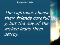 Proverbs 12 26 the wicked leads them astray powerpoint church sermon
