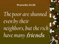 Proverbs 14 20 the rich have many friends powerpoint church sermon