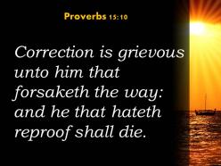 Proverbs 15 10 stern discipline awaits those who leave powerpoint church sermon