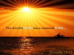 Proverbs 15 15 the cheerful heart has a continual powerpoint church sermon