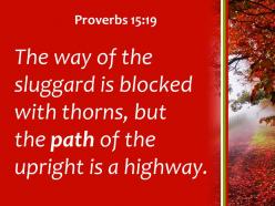 Proverbs 15 19 the path of the upright powerpoint church sermon