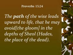Proverbs 15 24 the path of life leads upward powerpoint church sermon
