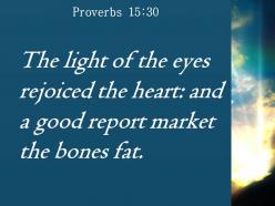 Proverbs 15 30 good news gives health powerpoint church sermon