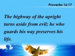 Proverbs 16 17 their ways preserve their lives powerpoint church sermon