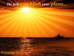 Proverbs 16 3 he will establish your plans powerpoint church sermon