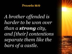 Proverbs 18 19 the barred gates of a citadel powerpoint church sermon