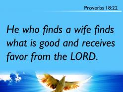 Proverbs 18 22 receives favor from the lord powerpoint church sermon