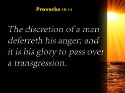 Proverbs 19 11 one glory to overlook an offense powerpoint church sermon
