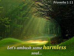 Proverbs 1 11 let ambush some harmless soul powerpoint church sermon