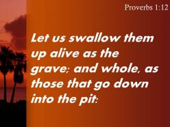 Proverbs 1 12 let swallow them alive powerpoint church sermon