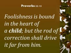 Proverbs 22 15 the rod of discipline will drive powerpoint church sermon