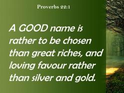 Proverbs 22 1 a good name is more desirable powerpoint church sermon
