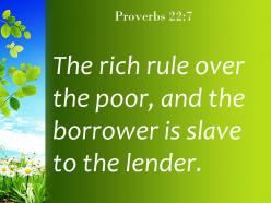 Proverbs 22 7 borrower is slave the lender powerpoint church sermon