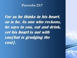 Proverbs 23 7 the kind of person who is always powerpoint church sermon
