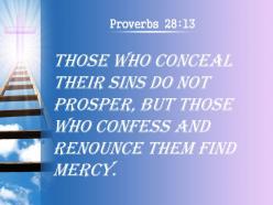 Proverbs 28 13 those who conceal their sins powerpoint church sermon