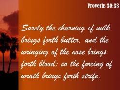 Proverbs 30 33 the nose produces blood powerpoint church sermon