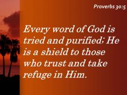 Proverbs 30 5 he is a shield to those powerpoint church sermon