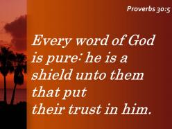 Proverbs 30 5 he is a shield to those powerpoint church sermon