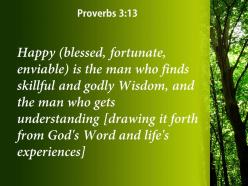 Proverbs 3 13 who find wisdom those powerpoint church sermon