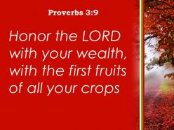 Proverbs 3 9 the first fruits of all your powerpoint church sermon