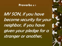 Proverbs 6 1 you have shaken hands in pledge powerpoint church sermon