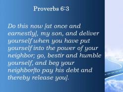 Proverbs 6 3 you have fallen into your neighbor powerpoint church sermon