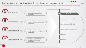 Provide Constructive Feedback For Performance Improvement Adopting New Workforce Performance