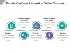 Provide customer information gather customer information request service