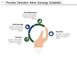 Provide Direction Allow Synergy Establish Priorities Minimize Conflicts