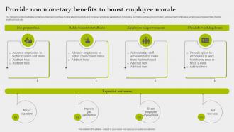 Provide Non Monetary Benefits To Boost Employee Morale Implementing Employee Engagement Strategies