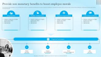 Provide Non Monetary Benefits To Boost Employee Morale Strategic Staff Engagement Action Plan
