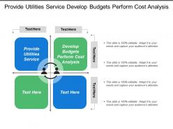 Provide utilities service develop budgets perform cost analysis
