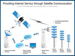 Providing internet service through satellite communication