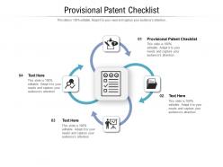 Provisional patent checklist ppt powerpoint presentation pictures graphic images cpb